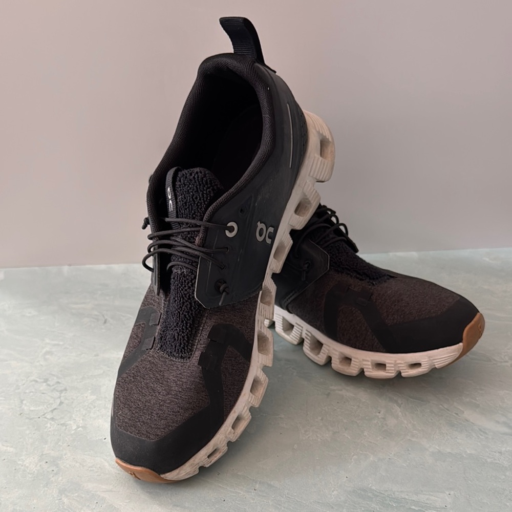 On Running Black and White Athletic Shoes